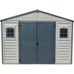 WoodBridge II PLUS 10.5 x 8 (8.02 m2) Plastic Garden Shed with Metal Foundation Kit and 2 Fixed Window, Strong Metal Roof Structure and Maintenance-Free Storage Shed,… - Image 7