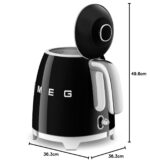 50’s Style Retro Range Breakfast Set, 0.8L 1400W Mini Kettle and Multi-Functional Control 4-Slice 2000W Toaster, Black, KLF05BLUK/ TSF03BLUK - Image 9