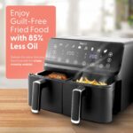 9L Dual Zone Air Fryer – 8 in1 Cooking Functions – 2700W Energy-Saving Cooker – Extra-Large Capacity for Healthy Meals – Roast, Bake, Dehydrate, Reheat,- Family Size… - Image 3