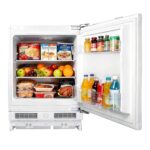 110L Integrated Under Counter Fridge, UnderCounter Larder Fridge, Reversible Door, Direct Cooling, Led Light, Mechanical Temperature Control, Adjustable Levelling Legs,…