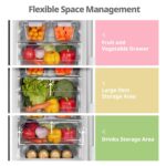 RCB169BL2UK(E) 174 Litre Freestanding Fridge Freezer, Low Frost, Adjustable thermostat, Energy Saving LED lights, Reversible Door Hinge, Low Noise- Black - Image 4