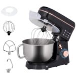 Stand Mixer, 5L Food Mixer for Baking, 6 Speeds and Pulse Setting, 1400W Cake Electric Kitchen Mixer with Dough Hook, Whisk, Stainless Steel Bowl, Splash Guard, Beater,… - Image 10