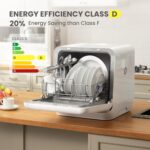 Table Top Dishwasher, Mini Countertop Dishwasher with 6+3 Programs, Steam Wash, Baby Care & Fruit Wash, No plumbing, Delay Start, 72H Storage, Perfect for Singles or… - Image 9