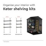 Keter Darwin Outdoor Apex Single Door Garden Storage Shed 6 x 4ft Grey Wood Look and Feel | Fade Free | All Weather Resistant | Safe and Secure | Zero Maintenance | 15 year… - Image 4