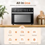 30L Air Fryer Oven, 18 in 1 Presets Dual-Cook Function Air Fryer, 360°Hot Air Circulation Technology/Digital Knob/LED Touch Panel/Timer & Temperature Control, Oil-Less Cooking,… - Image 7