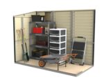 SideMate PLUS 4 x 8 (2.95 m2) Plastic Garden Shed with Metal Foundation Kit, Reversible Door, Strong Metal Roof Structure, Maintenance-Free Vinyl Shed – Dark Grey - Image 6