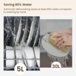 Table Top Dishwasher, Mini Countertop Dishwasher with 6 Programmes and Built-in 5 Litre Water Tank, No Connection Required, Baby Supplies, and Air Drying Function for Homes… - Image 8