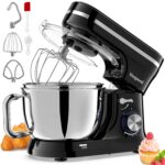 Vospeed Stand Mixer, 4.5L+5L Bowls 8-speed 1000W Tilt-Head Food Mixer for Baking, Kitchen Electric Mixer with Dough Hook, Whisk, Beater, Splash Guard (Bule) - Image 10