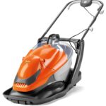 Plus 360V Hover Collect Lawn Mower – 1800W Motor, 36cm Cutting Width, 26 Litre Grass Box, Folds Flat, 10m Cable Length, Orange and Grey