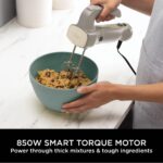 3-in-1 Hand Blender, Hand Mixer & Chopper with Gradual Start, 2 Blending and 5 Mixing Speeds to Chop, Mix, Knead, Blend and more, Dishwasher Safe Parts, 850W, Stone… - Image 8