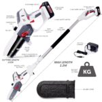 NETTA 4-in-1 Cordless Hedge Trimmer & Chainsaw Set – 20V Battery Powered Electric Pole Saw & Hedge Cutter for Garden Tree Trimming – Includes Battery & Charger and 2.5m… - Image 8