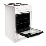 HES50W Electric Cooker – Freestanding 52 Litre Cooker with 4 Solid Plate Rings – Single Cavity Oven – 50cm, White - Image 3