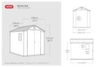 6x8ft Outdoor Resin Garden Shed – Brown Evotech+ Wood-Look | Waterproof Resin Storage for Tools & Bikes | Double Doors | Lockable | 15 Yr Warranty | Zero Maintenance - Image 7