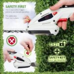 2-in-1 Cordless Hedge Trimmer & Grass Shear, 7.2V Rechargeable Lithium-Ion Battery 1500mAh, Small Hedge Trimmer Cordless with 2 Interchangeable Blades Mini Strimmer… - Image 5