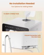 2025 NEW Upgraded Table Top Dishwasher with Water Softener and Enhanced Energy Efficiency, Portable Dishwasher with 8 Wash Programs, Child Lock & Delayed Start Function, No… - Image 5