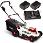 Cordless Lawnmower 40V – Brushless Motor Lawn Mower with 2x 4.0Ah Batteries & Dual Charger, 37cm Width, 6 Heights – Heavy Duty Lawnmower for Medium and Large Gardens – 35L… - Image 10