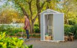Keter Manor Outdoor Garden Storage Shed, Grey, 4 x 3 ft - Image 5