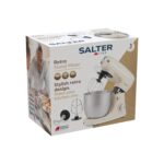 Salter Retro Cream Stand Mixer – 5L Electric Food Kitchen Mixer, Stainless Steel Removable Mixing Bowl, Accessories Included, Dough Hook, Wire Whisk, Beater, 8 Speed Settings &… - Image 3