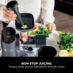 Cold Press Juicer Machine with 700ml Jug & 1.1L Pulp Container, Make Fresh Juices, Drinks & Wellness Shots, Compact, Dishwasher Safe & Removeable Parts, Grey JC151UK - Image 4