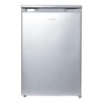 L255S Under Counter Larder Fridge, 55cm, 2 Adjustable Glass Shelves, Large Salad Drawer, Internal Light, Reversible Door, Adjustable Feet, Silver