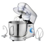 Professional Stand Mixer 1200W with 6 Speeds & Pulse Function, 7L Stainless Steel Mixing Bowl, Splash Guard, Whisk, Beater & Dough Hook | Electric Kitchen Mixer for Cakes,… - Image 9