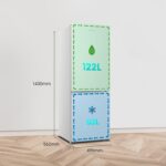Fridgemaster MC50175A 50cm Freestanding 60/40 Fridge Freezer – 175-litre capacity with Crisper box – Reversible Door – LED Lighting- 4 Star Freezer Rating – White – E Rated - Image 3
