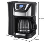 Hobbs Chester Bean to Cup Filter Coffee Machine with Built-In Grinder, Grind & Brew Automatic Coffee Maker, 4-12 Cup Brewing Option, 24 Hour Programmable Timer, 40… - Image 7