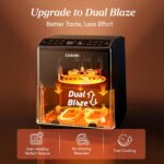 Dual Blaze Air Fryer with Top & Bottom Heating, No Shaking & No Preheating, 6.4L Capacity, No Noise During Cooking, Black - Image 2