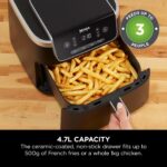 Air Fryer PRO 4.7L, Single Drawer, 4-in-1, Air Fry, Roast, Reheat, Dehydrate, Cooks 1-2 Portions, Digital, Cook From Frozen, Non-Stick Drawer & Crisper Basket, 2000W,… - Image 7