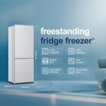 Fridgemaster MC50175A 50cm Freestanding 60/40 Fridge Freezer – 175-litre capacity with Crisper box – Reversible Door – LED Lighting- 4 Star Freezer Rating – White – E Rated - Image 2