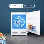 110L Integrated Under Counter Fridge, UnderCounter Larder Fridge, Reversible Door, Direct Cooling, Led Light, Mechanical Temperature Control, Adjustable Levelling Legs,… - Image 8
