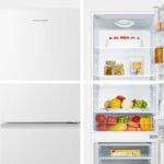 Fridgemaster MC50175A 50cm Freestanding 60/40 Fridge Freezer – 175-litre capacity with Crisper box – Reversible Door – LED Lighting- 4 Star Freezer Rating – White – E Rated - Image 4
