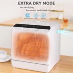 Table Top Dishwasher for 5 Place Settings (5L Tank), Countertop Dishwasher with 6 Programmes Including 360° Spray Arms | Hot – Air Drying | Energy Class D | No… - Image 5