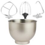 Salter Marino Baking Stand Mixer – 6 Speed Kitchen Mixer With Pulse, 5L Stainless Steel Mixing Bowl, Removable Splash Guard, Whisk, Dough and Beater Attachment, 1200W, Blue/Grey - Image 6