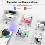 MONSGA Robot Vacuum with Mop, 7000Pa Powerful Suction, Lidar Navigation Robotic Vacuum with 3.5L Self-Empty Station, 180mins Runtime, APP/Remote/Voice Control, for Hard Floors… - Image 6