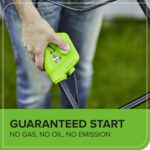 40V Cordless Lawnmower for Lawns up to 500m², 41cm Cutting Width, 50L Bag, Two of 40V 2Ah Batteries & One Charger, 3 Year Guarantee-G40LM41K2X, Green, Black, Grey - Image 4