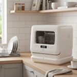 HYE Table Top Dishwasher – Countertop Dishwasher Mini With 3 Place Settings, Non-Plumbed, Compact Tabletop Design (Width 45.5cm), 6 Programs, Quiet Operation (58dB), White -… - Image 6