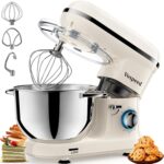 Stand Mixer, Vospeed Food Mixer Dough Blender, 6.2L Electric Cake Mixer with Bowl, Beater, Hook, Whisk, Egg Separator & Silicone Spatula, Dishwasher Safe (Red) - Image 9