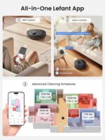 M2 Plus Robot Vacuum and Mop, Self-Emptying, 6000Pa Suction, 75-Day Hands-Free, dToF Laser Navigation, PSD Obstacle Avoidance, for Hard Floors & Carpets, WiFi 2.4G/5G, Black - Image 7