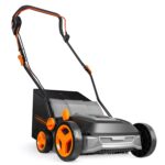 VonHaus Artificial Grass Brush 1800W – Electric Corded Lawn Sweeper Cleaner Machine for Fake Turf – 45L Collection Bag, 10m Cable, 5 Adjustable Heights, 370mm Working Width,…