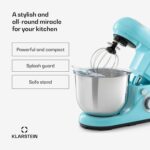 Klarstein Stand Mixer, 5L Food Mixer for Baking with Bowl, 1300W Cake Mixer w/Beater, Dough Hook, Whisk & Mixing Bowl, 6 Speed Planetary Rotation Kitchen Maker, Electric Mixer… - Image 2