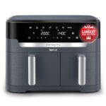 Easy Fry XXL Dual Zone Digital Air Fryer, 2 Drawers, 11L, 8in1, Air Fry, Extra Crisp, Roast, Bake, Reheat, Dehydrate, 7 Pre-set Programs, Dishwasher Safe Baskets, Java…