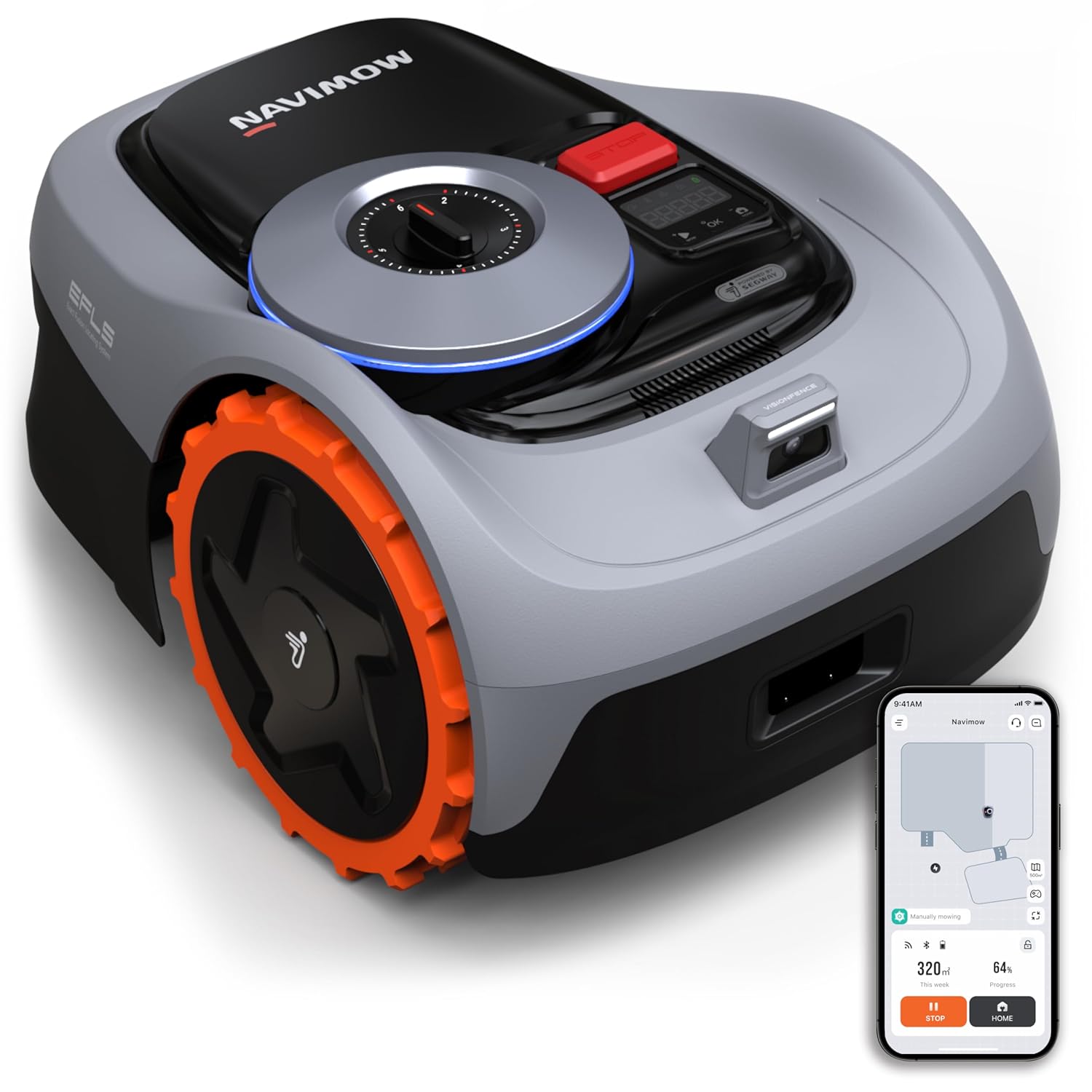 71ibSSrq6RL._SL1500_.jpg Navimow i105E Robotic Lawn mower without Boundary, Rec. 500 m², Max. 600 m², EFLS 2.0 RTK + Vision Robot Lawnmower, AI Automatic Mapping, Virtual Limiting, Multi-Zone… - Image 1