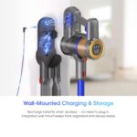 Cleaner,Stick Vacuum 45KPA/450W/60min,Wall-mounted Charging/V-shaped Anti-Tangle,with Self-standing Function and Removable Battery,Vacuum Cleaner for Pet… - Image 8