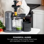 Cold Press Juicer Machine with 700ml Jug & 1.1L Pulp Container, Make Fresh Juices, Drinks & Wellness Shots, Compact, Dishwasher Safe & Removeable Parts, Grey JC151UK - Image 5