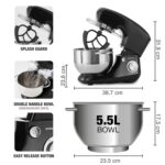 Andrew James Stand Mixer for Baking Food Mixer, 1300W Max, Large 5.5 Litre Bowl 6 Speed Pulse Mode, Kitchen Electric Mixer with Bowl, Flexi-Beater Dough Hook Balloon Whisk… - Image 6