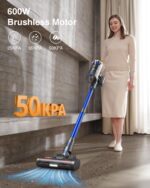 600W 50kPa 65Mins Cordless Vacuum Cleaner, 1.6L Self-Standing Anti-Tangle Vacuum cleaners for Home with OLED Touch Screen, Wall-Mounted Charging, Upright Vacuum for Pet Carpet… - Image 2