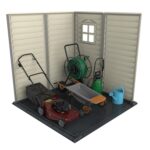 StoreMate PLUS 6 x 6 (3.65 m2) Plastic Garden Shed with Heavy-Duty Plastic Floor & Fixed Window, Strong Metal Roof Structure, Fire Retardant & Maintenance-Free Storage… - Image 4