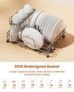 2025 NEW Upgraded Table Top Dishwasher with Water Softener and Enhanced Energy Efficiency, Portable Dishwasher with 8 Wash Programs, Child Lock & Delayed Start Function, No… - Image 8