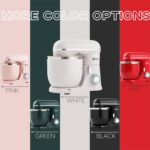 Kitchen in the box Small Stand Mixer, Mini Food Mixer for Baking with Two 3.5L Bowls, Dough Hook, Whisk, Beater, 10 Speed Settings Portable Lightweight for Daily Use (Grey White) - Image 7